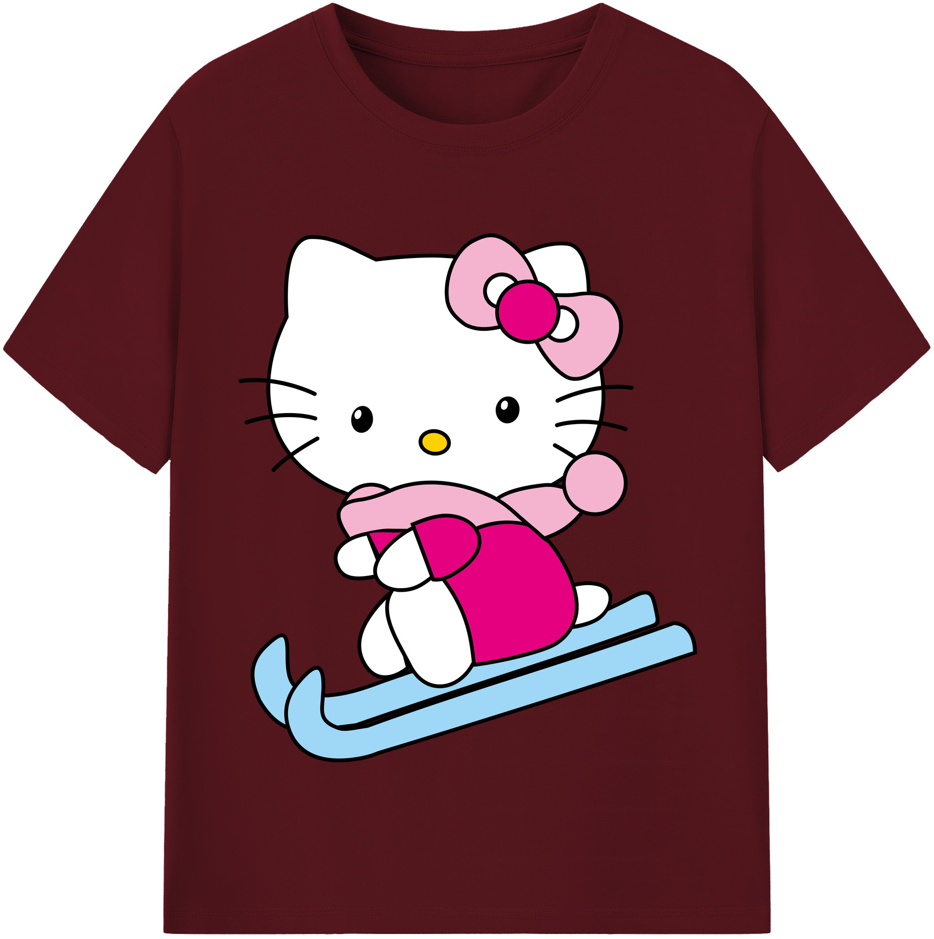 （画像用） Hello Kitty ハローキティ 綿100％半袖Tシャツ（フロントプリント）